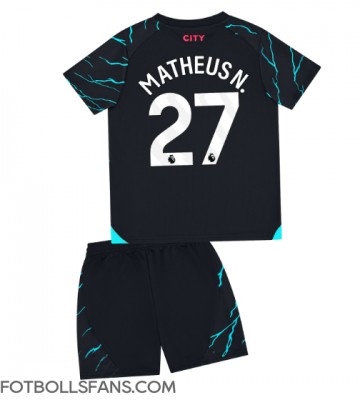 Manchester City Matheus Nunes #27 Replika Tredje Tröja Barn 2023-24 Kortärmad (+ Korta byxor)